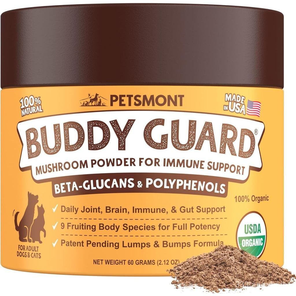 Petsmont Buddy Guard สําหรับ Lumps และ Bumps, Lipoma สําหรับสุนัขและแมว, Pending Organic 9 Mushroom 