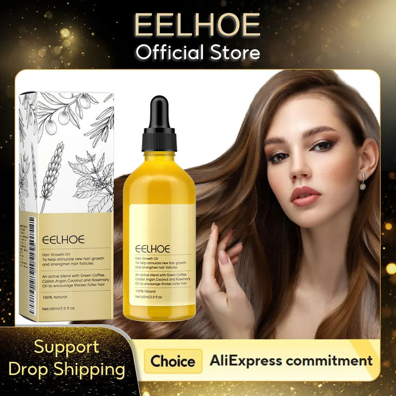 EELHOE Rosemary Oil Grows Hair Loss Treatment หัวล้านผม Regrowth Moisturizing Hair Scalp Massage Ros