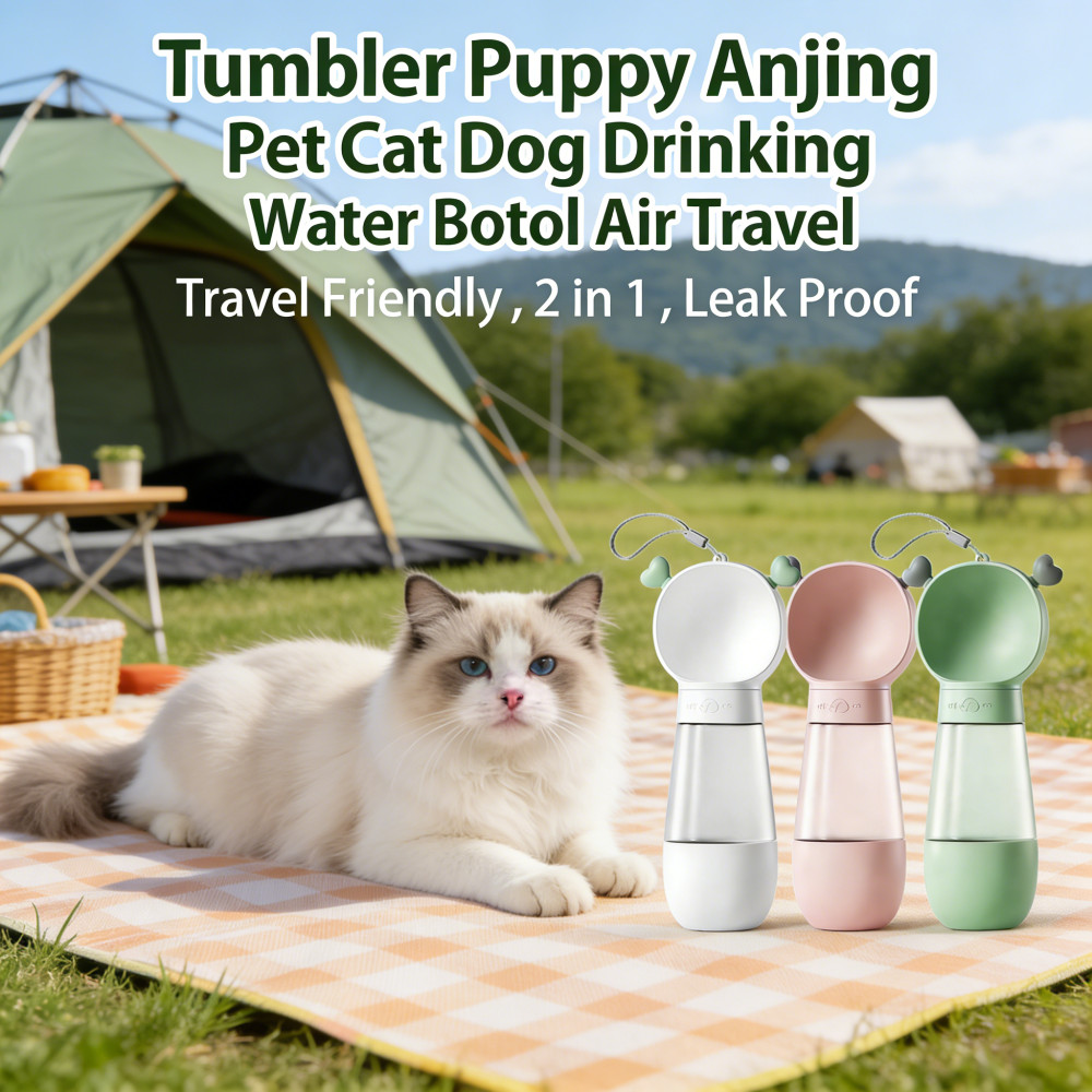 Anjing แมวสุนัขลูกสุนัขขวดสัตว์เลี้ยงถ้วยน้ํา Travel Tumbler ขวด Air หม้ออาหาร Kucing Anjing
