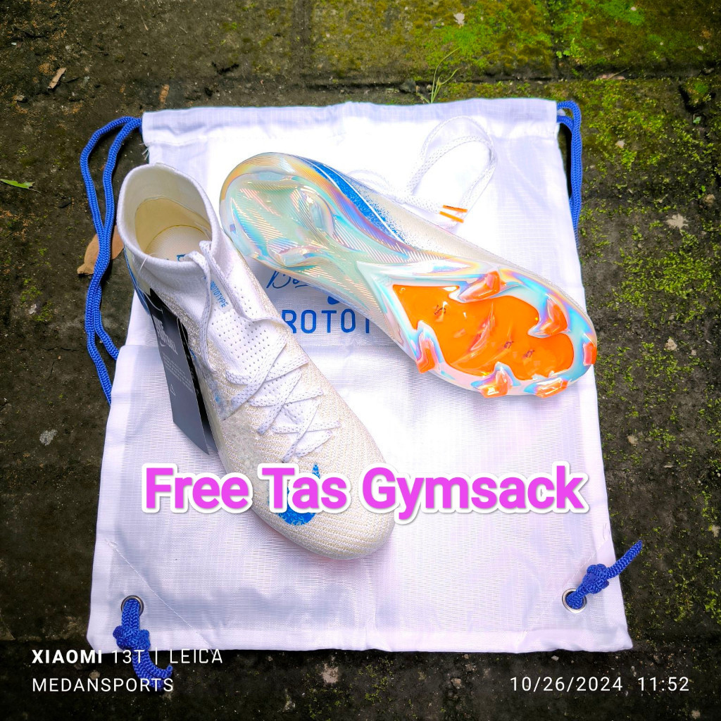 Kasut Bola Soccer SPF 10 Elite White Blue FG D4Z9