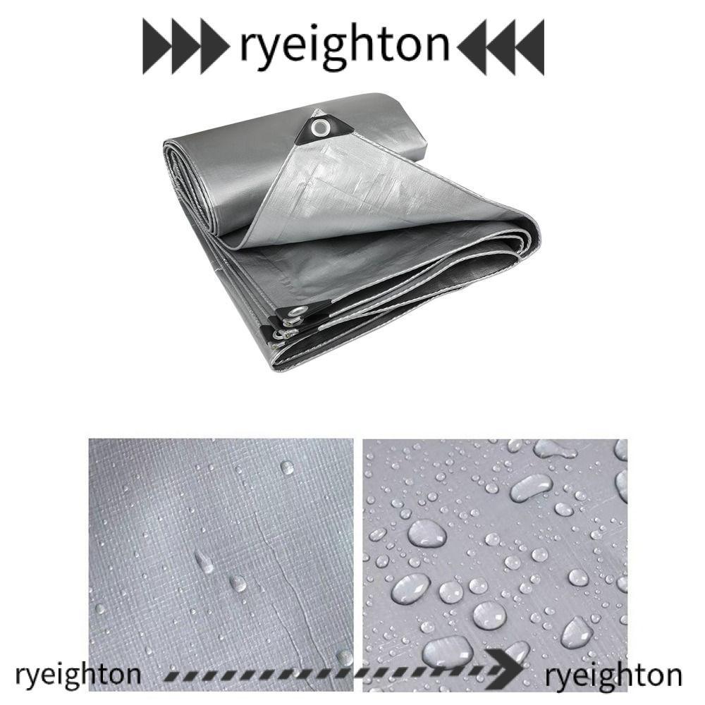 RYEIGHTON PE ผ้าใบกันน้ํา, กันสาดกลางแจ้ง 2mX3m ผ้ากันฝน, Sun Shade Camping เต็นท์เสื่อเฟอร์นิเจอร์พ
