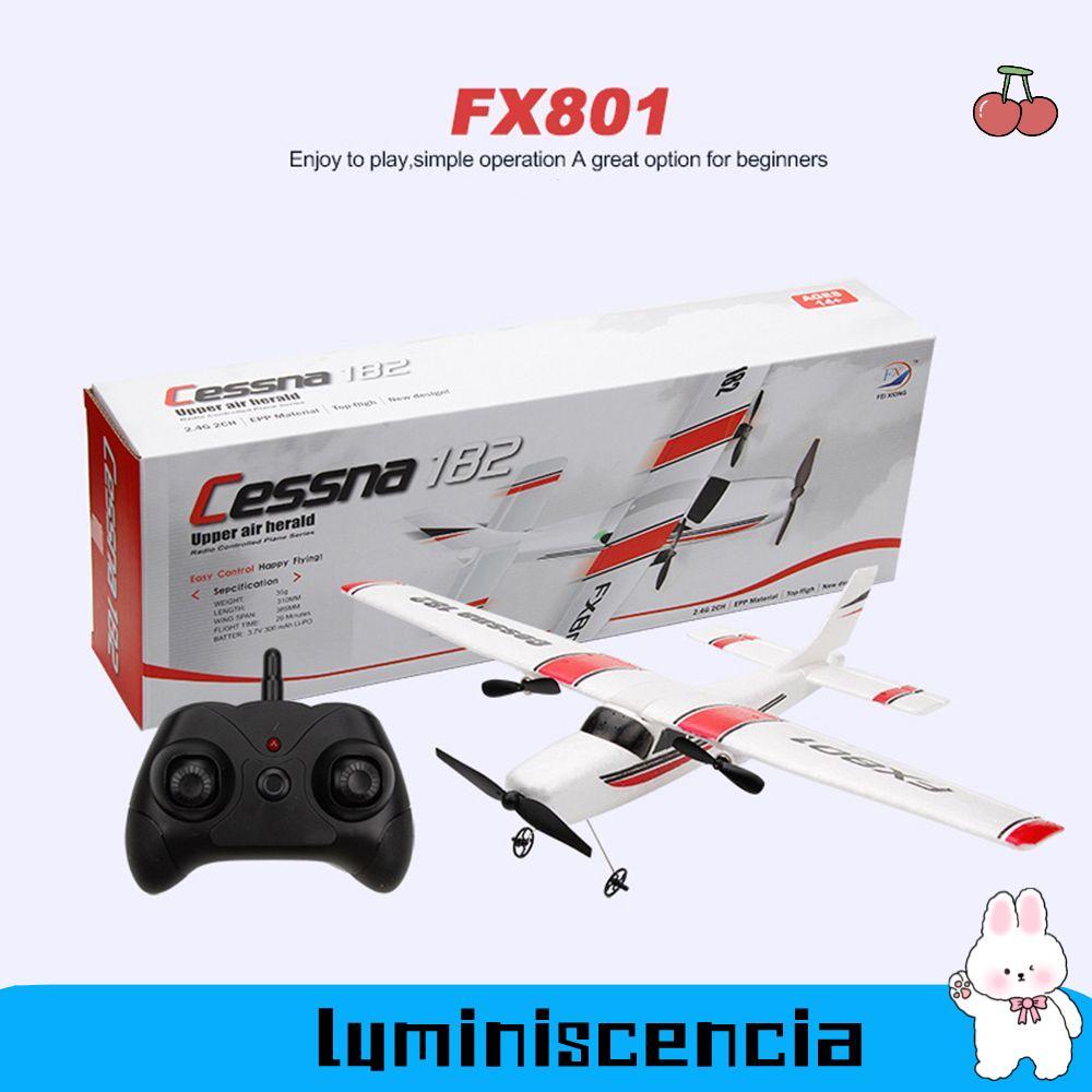 LUMINESCIA สําหรับ Cessna 182 FX801 รีโมทคอนโทรลเครื่องบิน FX801 2CH ปีกคงที่ EPP โฟมสําหรับ Cessna 