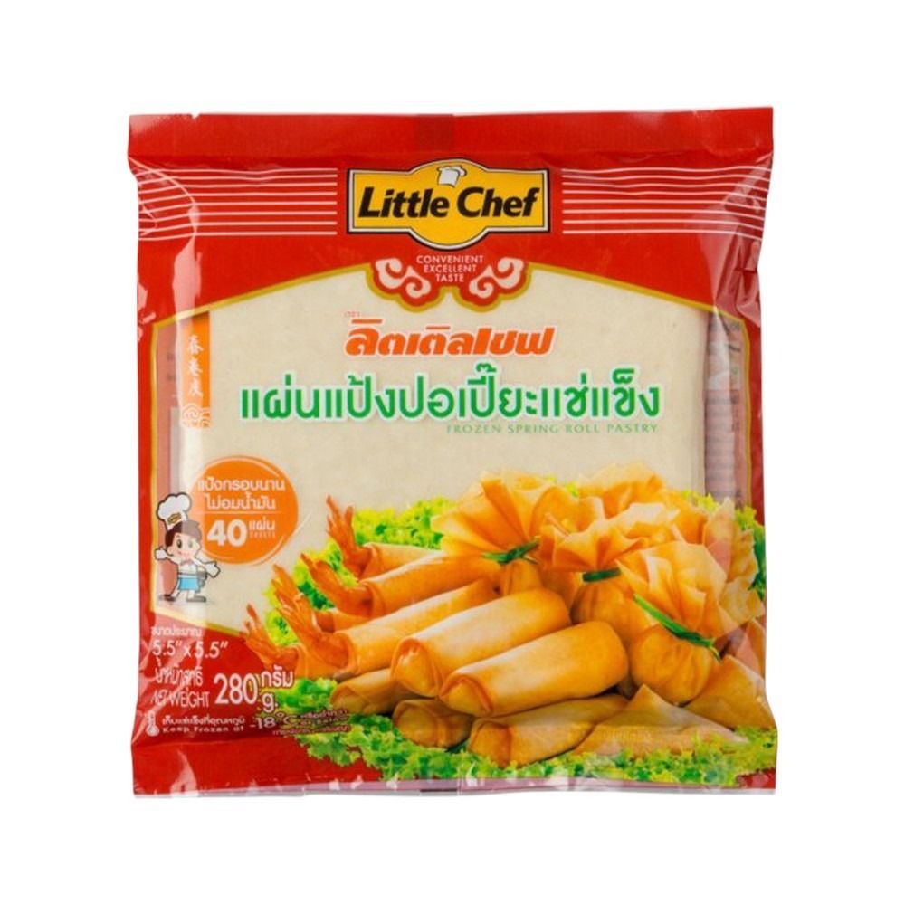 [สินค้าส่งด่วน] ลิตเติลเชฟ แผ่นแป้งปอเปี๊ยะแช่แข็ง 280 กรัม LITTLE CHEF FROZEN SPRING ROLL PASTRY 280 G