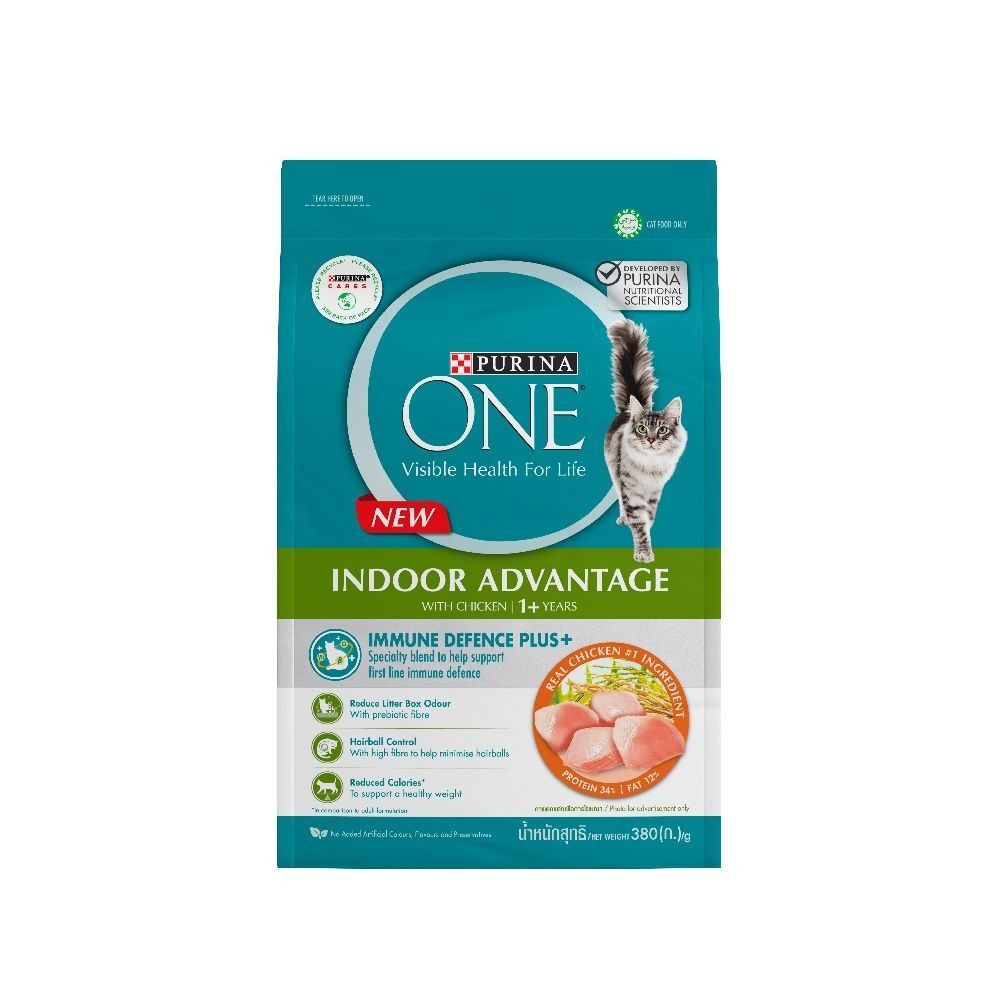 [สินค้าส่งด่วน] เพียวริน่าวัน แมวโต เลี้ยงในบ้าน 380กรัม PURINA ONE ADULT INDOOR CHICKEN 380G