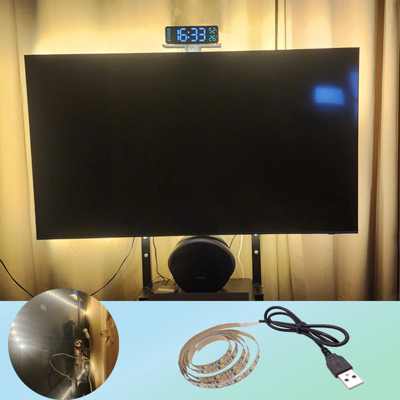 สายไฟ LED 5V White / Warm White Light USB สําหรับตกแต่งบ้าน ติดหลัง TV/ตกแต่งบ้าน ยาว 3/4/5 เมตร