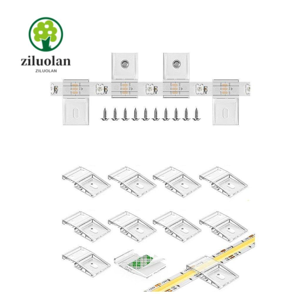 ZILUOLAN คลิปพร้อมสกรู, WS2812B WS2811 สายไฟหัวเข็มขัด 10 มม.PCB LED Light Strip คลิป, Light Strip C