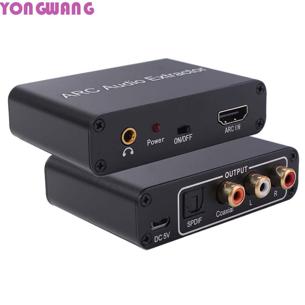 YONGWANG66HR ARC Audio Adapter, 192KHz DAC SPDIF Coaxial RCA ARC Audio Adapter Extractor, Splitter L