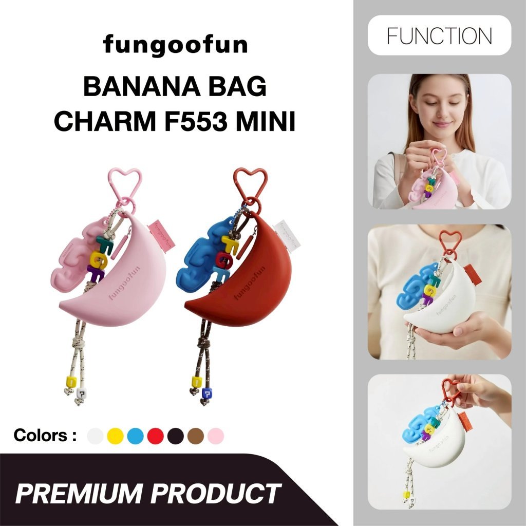 Fungoofun Banana Bag Charm F553 Mini พวงกุญแจกระเป๋าจิ๋วดีไซน์ทรงกล้วยสุดชิค