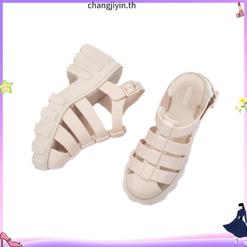 ❤ 2023 New  Women's Shoes  Ladies Wedge Heel Thick Sole Jelly Shoes Adult Baotou Hi