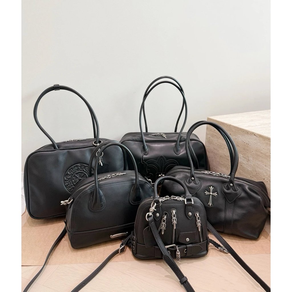 Chrome Hearts คอลเลกชันขนาดเล็ก Chrome Hearts CH ไก่ Nugget กระเป๋าโซ่วางหนังลูกวัวหนังเดิม Limited 