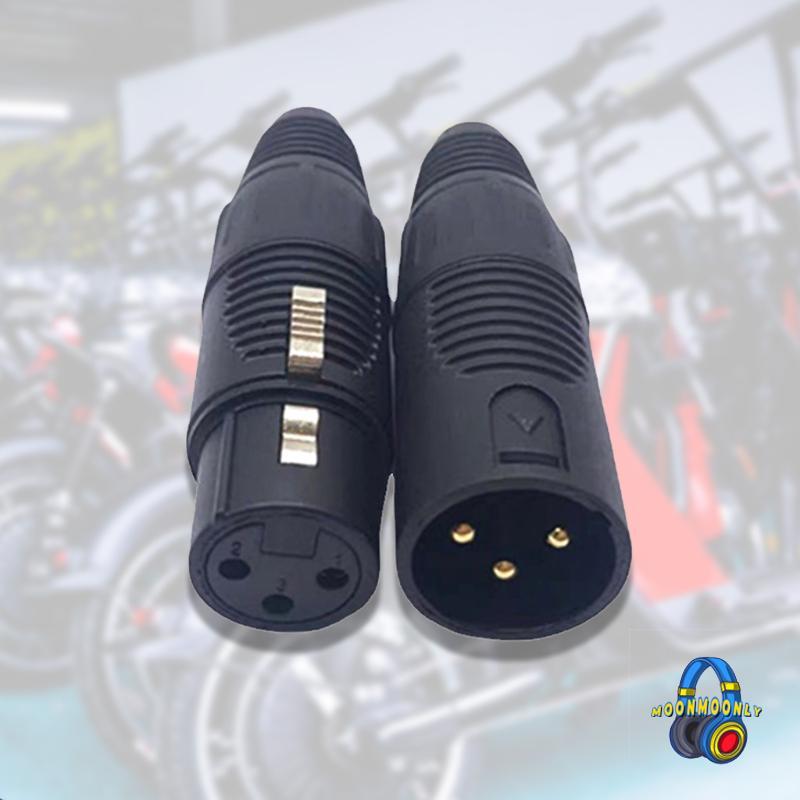 MOON Wearproof 3Pin XLR Connector 3 Pin Male Female Jack Plug for E-bike Cable