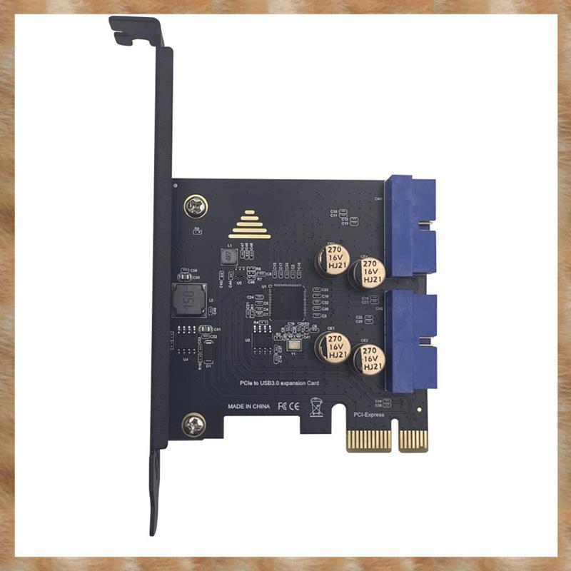 [KYG] PCIe 2.0 X1 19P 5Gbps Dual 19PIN Connector USB3.0 การ์ดขยายสําหรับสล็อต PCI-E สําหรับอะแดปเตอร