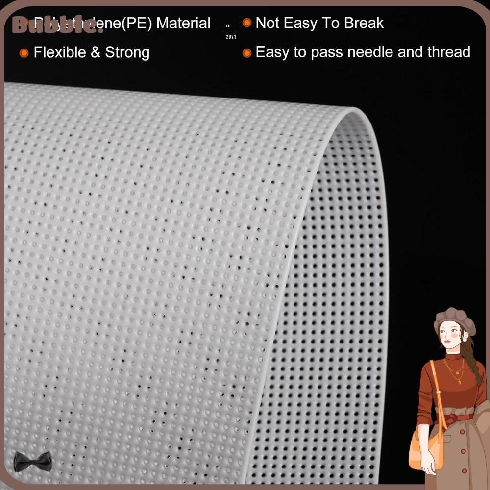 BUBBLE Mesh Canvas, 14CT Plastic Bag Mesh Grid, DIY Crafting 28x21CM White Black Bag Sheets Acrylic Yarn Crafting Knit