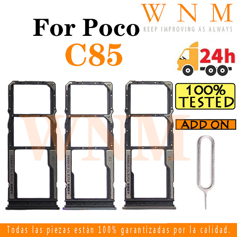 สําหรับ POCO C85 4G 5G ถาดซิมผู้ถือบัตร Reader SD Slot อะแดปเตอร์เปลี่ยน Part