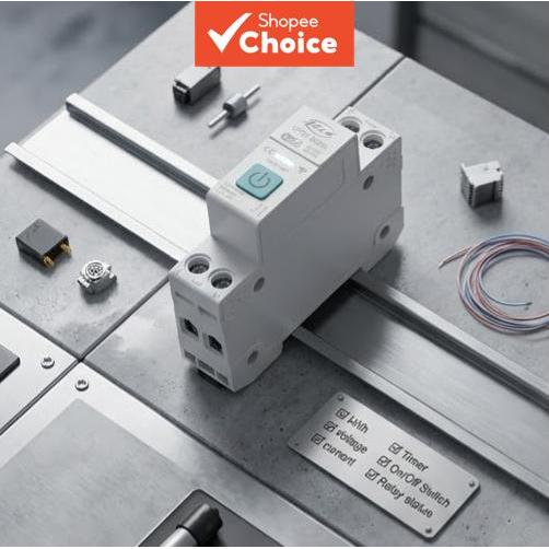 WiFi สมาร์ท Circuit Breaker 16A Din Rail สวิทช์ไฟฟ้าสถิติรีโมทคอนโทรลควบคุมเสียงสําหรับ Tuya สําหรับ Alexa