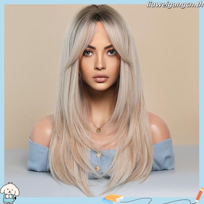 7jhh WIGS Europe America MW9039 วิกผมยาว สีบลอนด์ สําหรับผู้หญิง