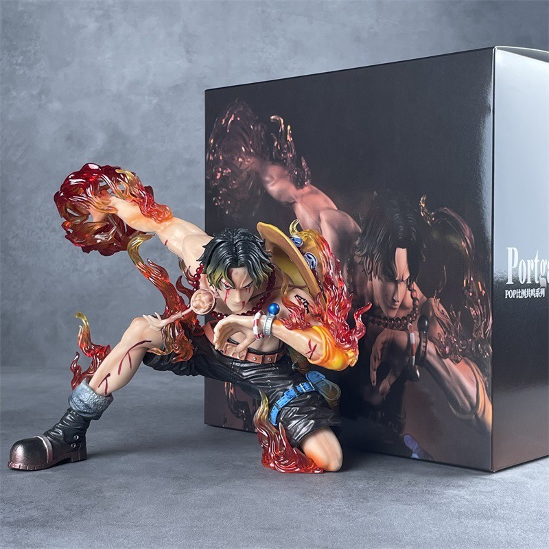 One Piece รูป PT Yandi Ace Resonance Ace Battle Damage Fire Fist Ace One Piece อะนิเมะเครื่องประดับ