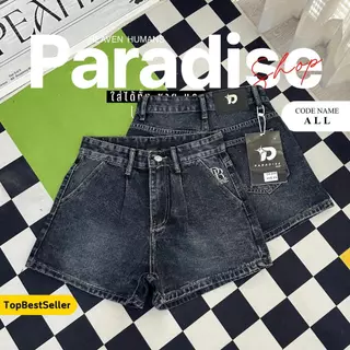 Paradise | Mini shorts Jean's - กางเกงขาสั้น - แต่งจีบ สไตล์เทห์ วิเทจ
