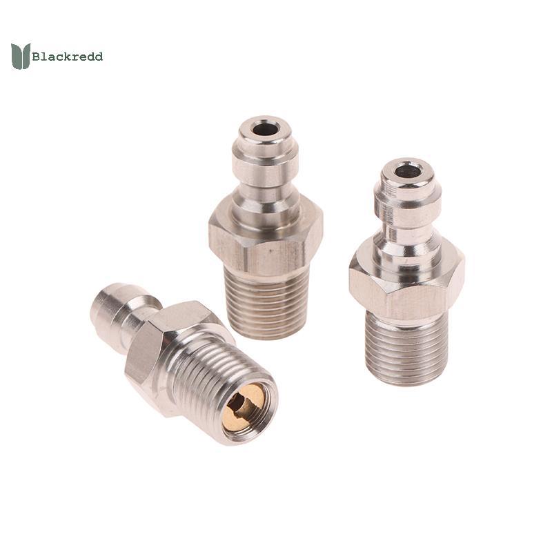 BRED ขั้วต่อชาย 8 มม.ชายเกลียว Qui Connect Valve PCP บรรจุพร้อมวาล์ว M10x1 1/8NPT 1/8BSPP สําหรับปั๊