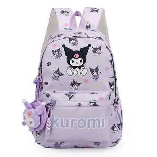 Girls Schoolbags Melody Kuromi กระเป๋านักเรียนหญิงกระเป๋าเป้สะพายหลังขนาดใหญ่ความจุกระเป๋าเป้สะพายหลังนักเรียนกระเป๋านักเรียน