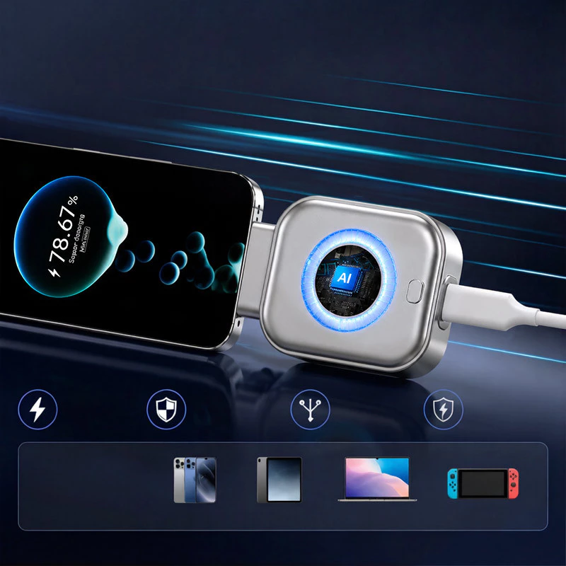 Mart Auto Stop ชาร์จแยก AI Recognition ชาร์จอย่างเต็มที่อัตโนมัติตัดอุปกรณ์ USB ชาร์จอะแดปเตอร์ความปลอดภัย thumbnail 10