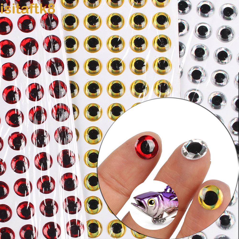 ISITAFTK 3D Fish Eyes Fishing Tackle อุปกรณ์ตกปลา 3/4/5/6 มม. จําลอง Eyeball 100 ชิ้น/ล็อต DIY ตา