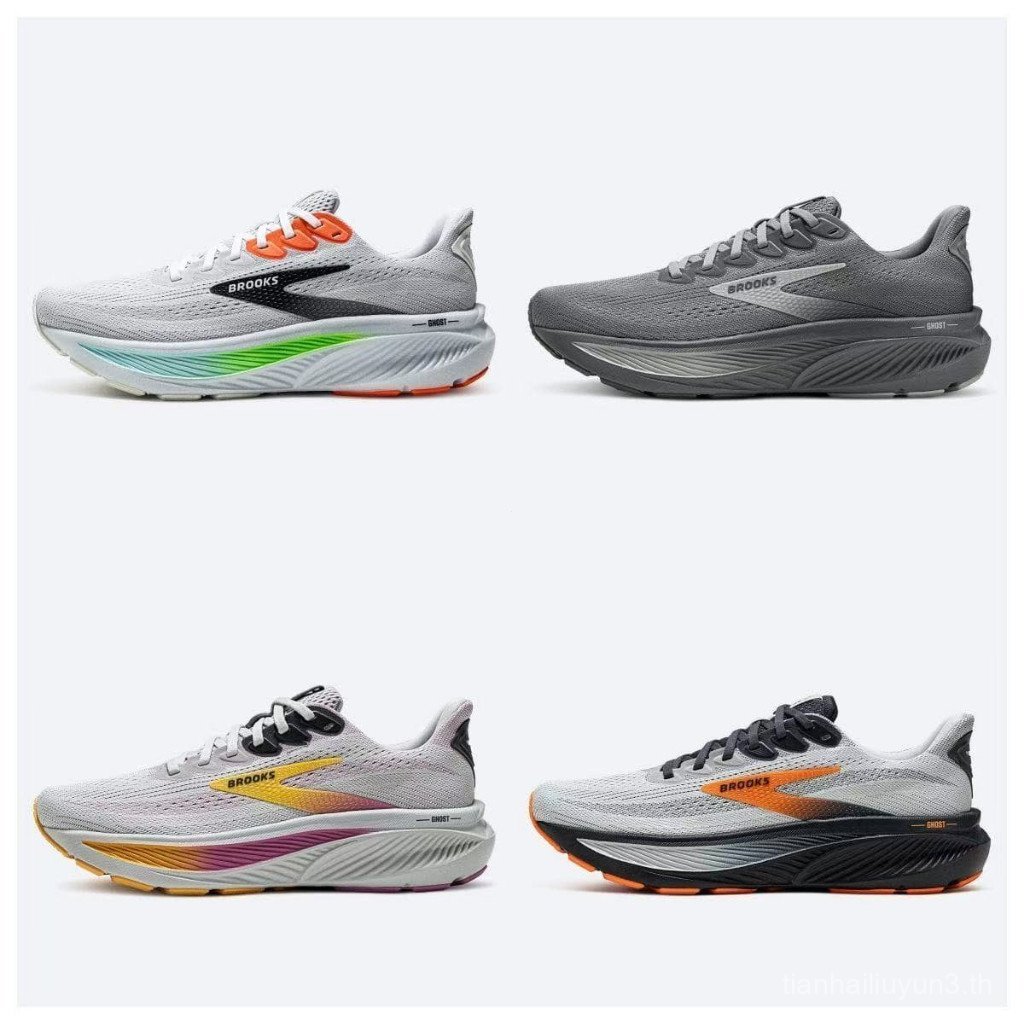 {พร้อมกล่อง} 2025 BROOKS Running Running Brooks Ghost 17 Shoes Ghost 17 Shock Absorption Marathon Ul
