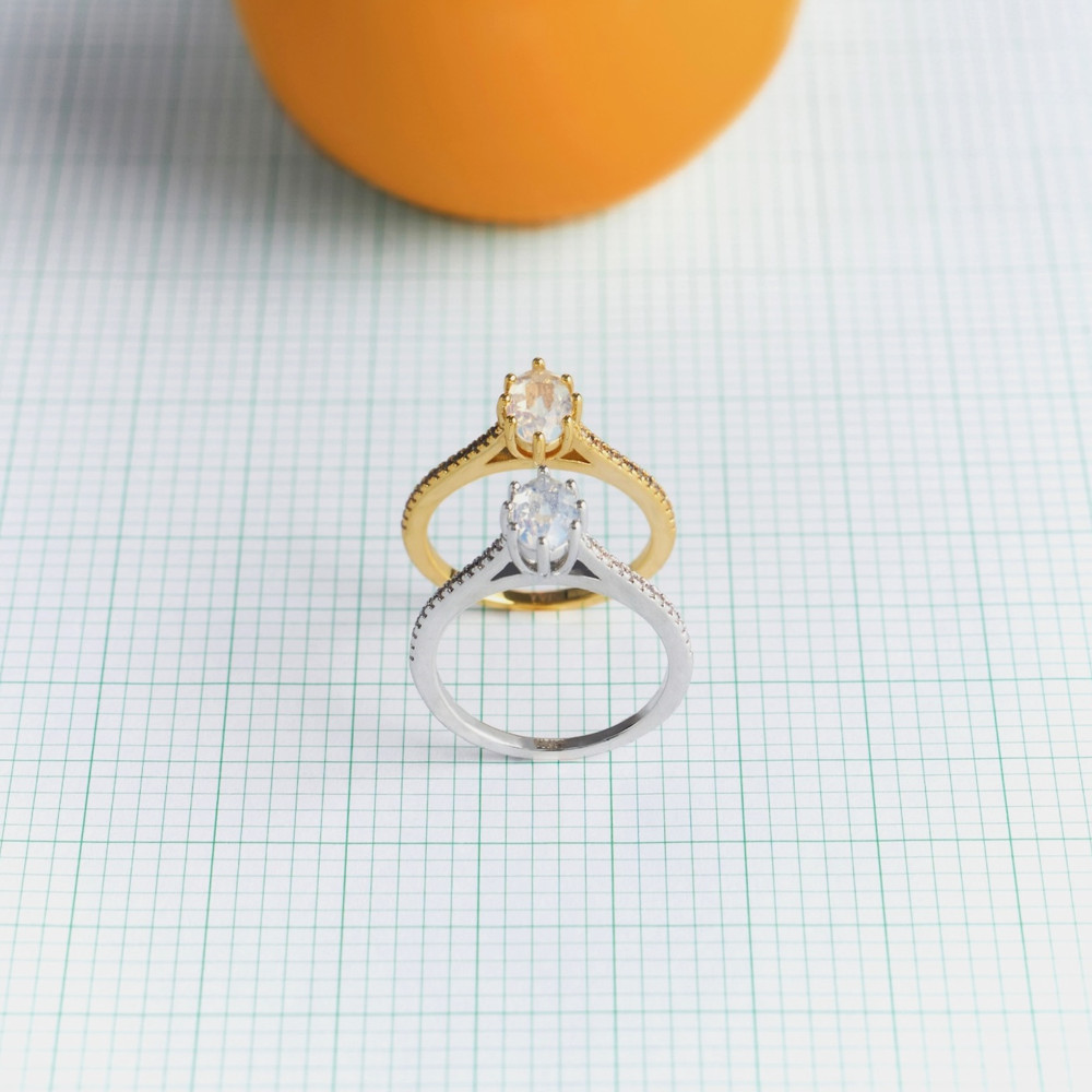 YVIS Opaline Brass Ring - Palette Collection