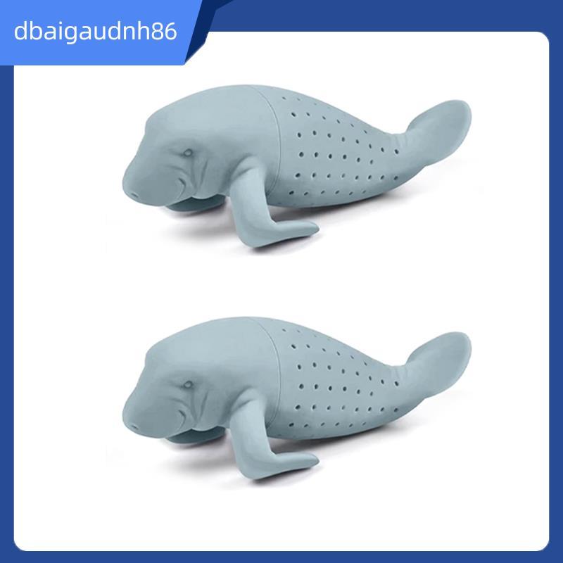 READY STOCKSilicone Manatee Strainer Manatee Fish Design Tea Strainer Design Leak Tea Tea Tea Set Te