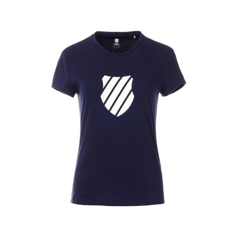 KSWISS เสื้อยืดกีฬาผู้หญิงผ้าฝ้ายแท้สบายดีไซน์คลาสสิกแฟชั่นทุกการแข่งขันเสื้อกีฬา