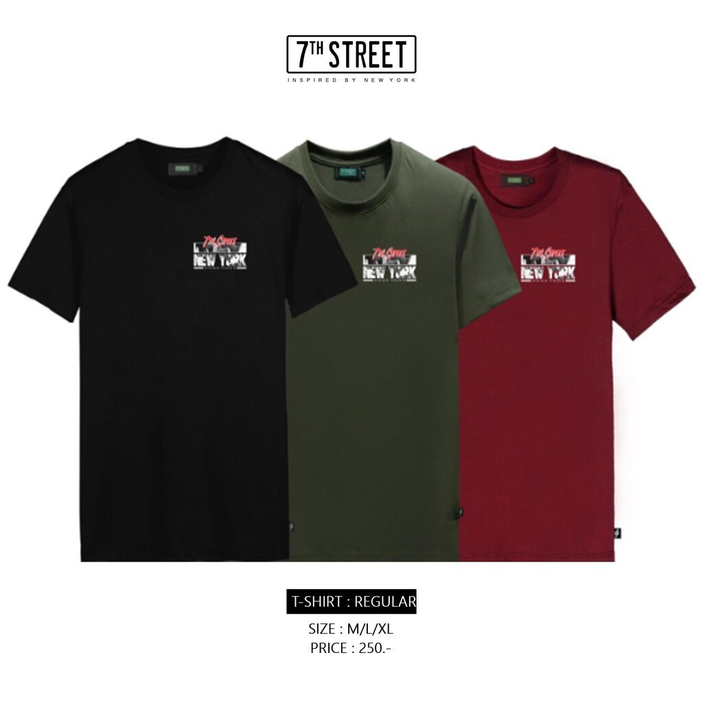 เสื้อยืด 7ᵗʰ Street รุ่น RED ผ้า Cotton100% นุ่มสบาย ระบายอากาศได้ดี ไซส์ M-XL Clothing Man ผู้ชาย