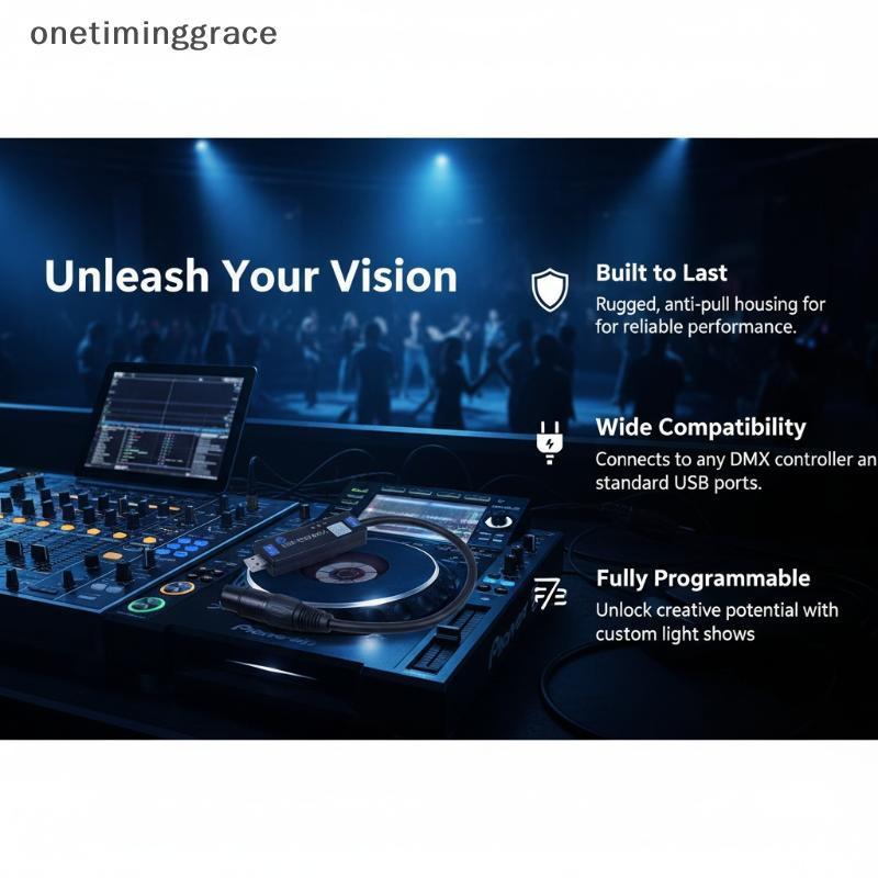 Onetiminggrace DMX Controller 2 4G ไร้สาย USB RMD Mobile App Stage Light DMX Dialer สําหรับ Performa