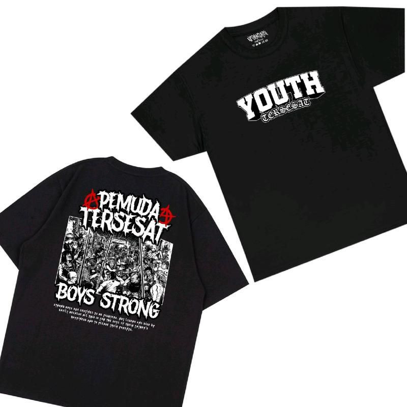เสื้อยืด Youth Lost Youth / เสื้อยืด Lost Youth Distro Boys Strong / เสื้อผ้าผู้ชายและผู้หญิง
