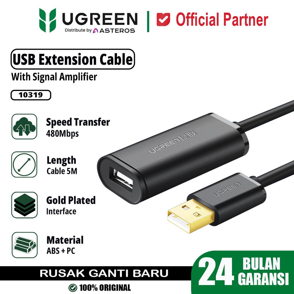 Ugreen Cable Extension USB Female to USB Male 5M 10M