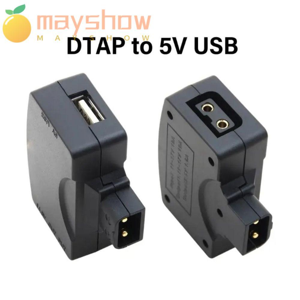 MAYSHOW Power Adapter, ชายหญิง V-Mount แบตเตอรี่ D Tap to USB Adapter, แบบพกพา Universal 11V-17V 5V/