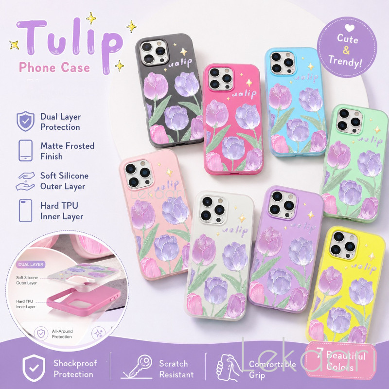 ทิวลิปดอกไม้สําหรับVivo Y36 Y35 Y27s Y38 Y39 Y27 Y16 Y02s Y56 Y22s Y15s Y21 Y21s Y21t Y20 Y20s Y33s 