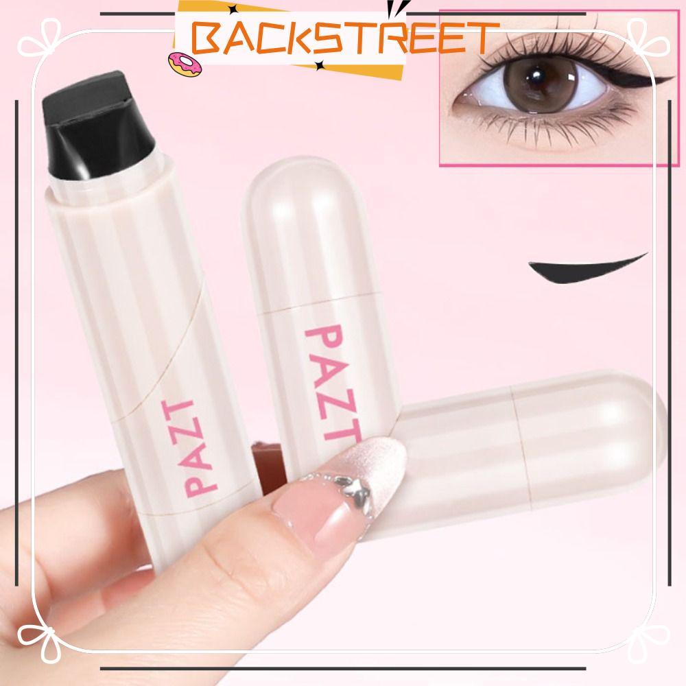 BACKSTAGEMENT Eyeliner Stamp สีดํา Quick Dry Eye Liner Stamp, กันน้ําหมุนได้ Long Lasting Eyeliner S