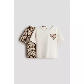 H&M(เอชแอนด์เอ็ม) เสื้อยืดผ้าฝ้าย 2 ตัว เด็กผู้หญิง 1348458_2