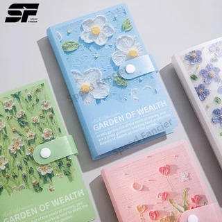 สมุดออมเงิน 100ซอง ลายดอกไม้ กันน้ำ พกพาง่าย Mini Binder ช่วยวางแผนออมเงิน เก็บเงินเป็นระบบ ใช้ได้ทุกวัน