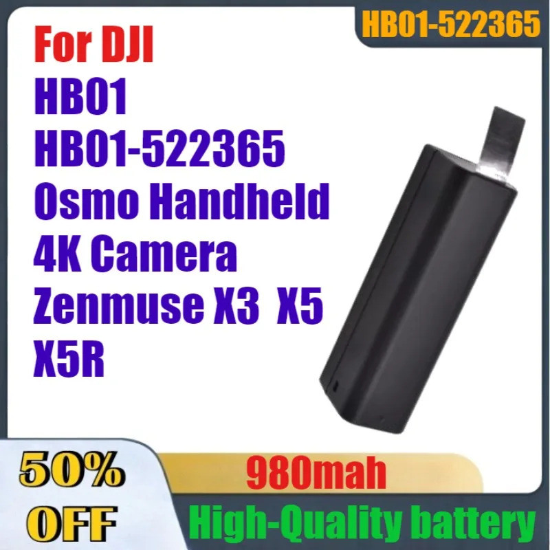 แบตเตอรี่ดิจิตอลคุณภาพสูง 980mAh สําหรับ DJI HB01 HB01-522365 Osmo Handheld 4K กล้อง Zenmuse X3 X5 X