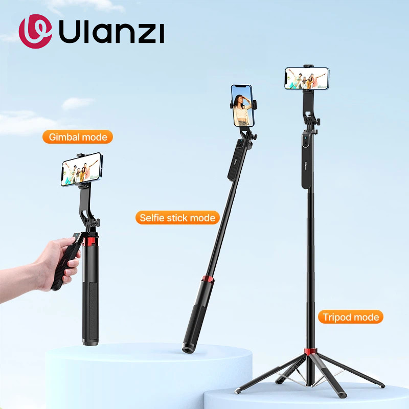 Ulanzi MA09 3-in-1 Selfie Stick ขาตั้งกล้อง 10 M บลูทูธระยะไกล 180 ซม.ความสูงสูงสุดสําหรับโทรศัพท์ Action กล้อง Content Creator