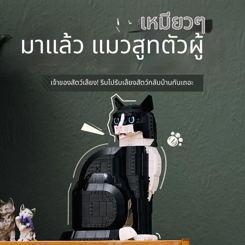 ของเล่นต่อชิ้นแมวขาวดำ ของตกแต่งห้องน่ารัก สั่งล่วงหน้า