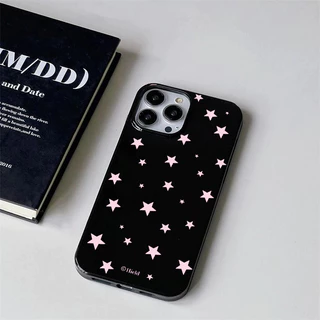 เคสไอโฟน 16 17 สำหรับ iPhone 11 13 15 12 14 Pro Max 7 16 14 15 8 Plus X XR XS Max 15 Pro เคสผิวมันลายจุดน่ารักเรียบง่าย
