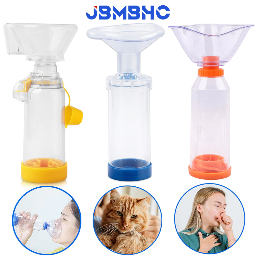เด็กผู้ใหญ่ปักเป้า Asthma Inhaler Spacer Atomizer Spacer Mist ถังเก็บหน้ากากสําหรับเด็กทารก