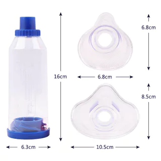 เด็กผู้ใหญ่ปักเป้า Asthma Inhaler Spacer Atomizer Spacer Mist ถังเก็บหน้ากากสําหรับเด็กทารก