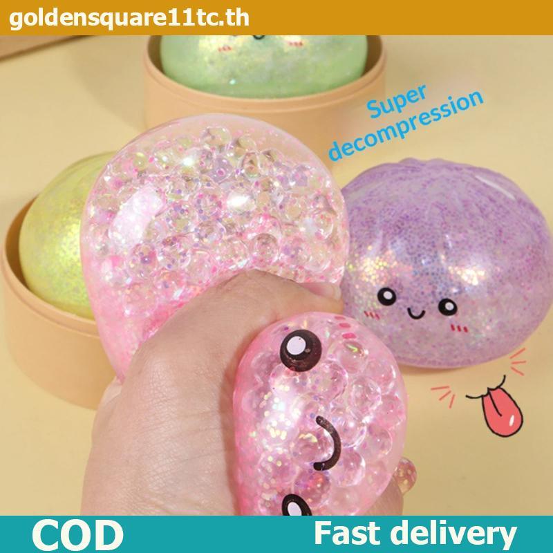 GOLDE ซาลาเปานึ่งจําลองนุ่มหยิกขนมปังความเครียดบรรเทาของเล่นเดสก์ท็อป Dpression เครื่องประดับสําหรับตกแต่งบ้านและสํานักงาน,