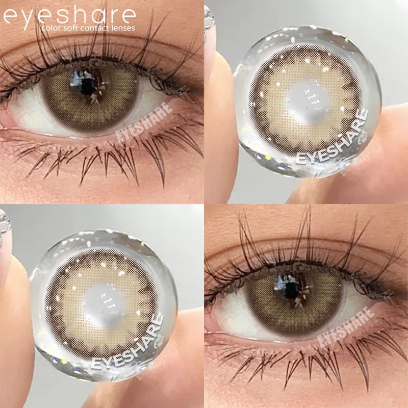 คอนแทคเลนส์ Eyeshare 2 ชิ้น คอนแทคเลนส์ BALI รุ่น สีเทาอมน้ำตาล คอนแทคเลนส์ เลนส์เสริมความงามสำหรับด
