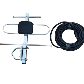 【COD】(เสา + สาย10m) เสาอากาศ ดิจิตอลทีวี เอนก รุ่น เสาดิจิตอล ภายนอก Td-5E พร้อมสายสัญญาณ rg6 10เมตร