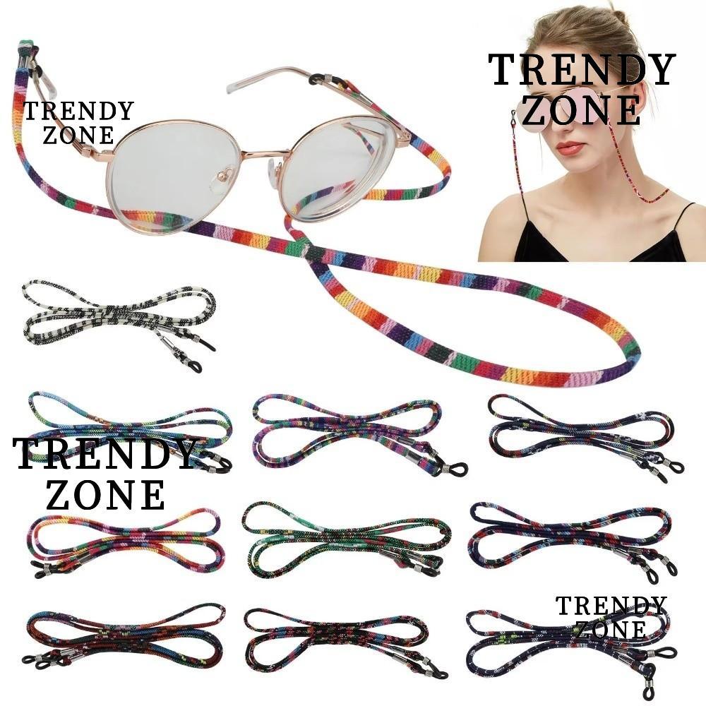 เชือกคล้องแว่นตา TRENDYZONE คอปรับได้ ทนทาน แบบ Bohemian ป้องกันการหล่นและลื่น