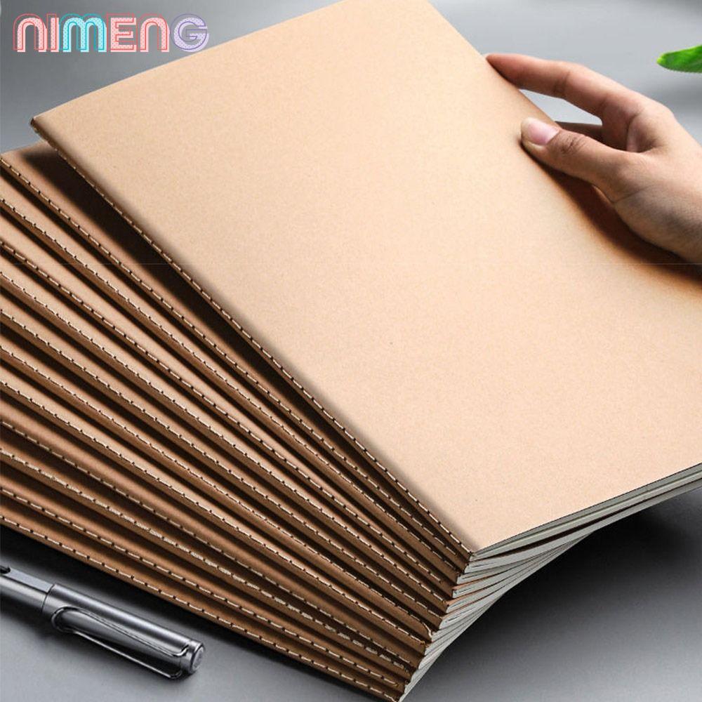 สมุดบันทึก NIMENG, สมุดไดอารี่ A4/B5 Grid/Lined/Blank, โรงเรียนสมุดจดบันทึกปกคราฟท์แบบพกพา
